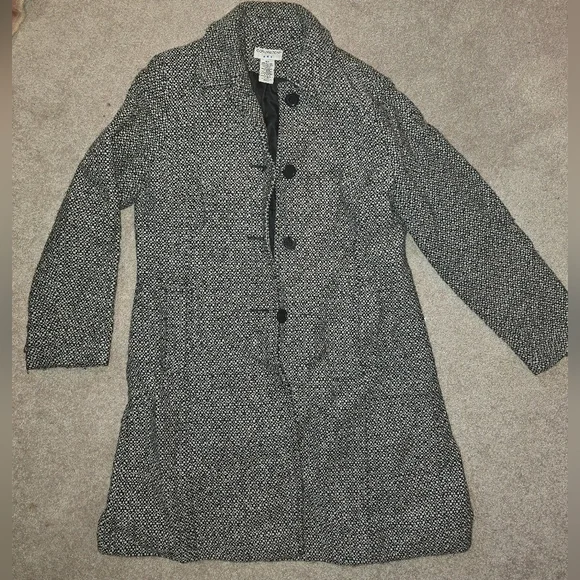 Vintage Covington Brown White Tweed Coat - Picture 2 of 10